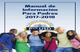 Manual de Información Para Padres 2017-2018 · y responsabilidades bajo EC ... complete las autorizaciones requeridas por el distrito escolar en ... Evaluación de Rendimiento para