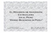 El Régimen de Inversión Extranjera en el Perú “Doing Business in Peru” ALAYZA.pdf · •Peru is the fourth larger country of Latin America and the Caribbean Borders •Colombia