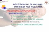 Administración de vacunas, problemas más frecuentes.profesionales.farmaceuticosdesevilla.es/opencms/export/sites/... · No conocer bien vacuna y riesgos. ... * Desinfección piel