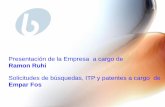 Presentación de PowerPoint - Oficina Española de ... · Tipos de Invenciones de BIOIBERICA Invenciones de procedimiento para obtener un producto Invenciones de métodos de diagnóstico