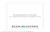 Propuesta para la reducción, la reutilización y el ... · Propuesta para la reducción, la reutilización y el reciclaje de residuos urbanos en Castilla y León PDF created with