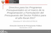 Directiva para los Programas Presupuestales en el marco de ... · 5 Presupuesto por Resultados (PpR) Presupuesto por Resultados (PpR) es una estrategia de gestión pública que vincula