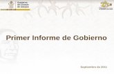 Primer Informe de Gobierno - Jefatura de la Gubernatura · 2018-03-16 · 8 al 20 de noviembre 2011 7 días antes Día del Informe ... todos y para todos. Lunes 14 de Noviembre: Mensaje
