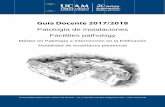 Guía Doce nte 2 017/2018 - ucam.edu · Reglamento de instalaciones térmicas en los edificios ... con los procesos patológicos en instalaciones, la evaluación de su fiabilidad
