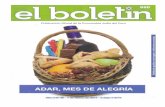Boletin/2014/BOLETIN 098 - 07 de... · BSD el Publicación Oficial de la Comunidad Judía del Perú ADAR, MES DE ALEGRíA Año 3 NO 98 - 7 de de 2014 - 5 Adar Il 5774