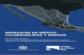 MIGRANTES EN MÉXICO VULNERABILIDAD Y RIESGOS · vulnerabilidad y la exposición a riesgos de origen social y natural de los migrantes en México. El objetivo central es analizar