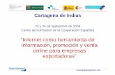 “Internet como herramienta de información, promoción y ...iberpyme.sela.org/Cartagena0908/curso2.pdf · • Claves para crear contenido eficaces: – Redacción – Organización