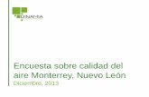 Encuesta sobre calidad del aire Monterrey, Nuevo León · Análisis de residuos corregidos del 25% que considera que la calidad del aire es buena • No tienen teléfono en su casa