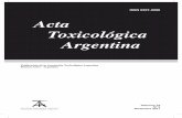 ISSN 0327-9286 Acta Toxicológica Argentinatoxicologia.org.ar/.../2016/05/Volumen-19-Nro-2-Diciembre-2011.pdf · Impacto del glifosato y algunos de sus formulados comerciales sobre