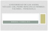 UNIVERSIDAD DE LOS ANDES NUCLEO «DR. PEDRO … · Conformación de brigadas ecológicas y asesoramiento en la prevención de desastres naturales a las comunidades del Estado ...