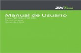 Manual de Usuario - ZKTeco Latinoamérica · 2017-03-07 · El FB1000 se utiliza para un sólo canal de entrada. ... J12 Para conectar interruptor de apertura normal Estado de la