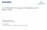 La Televisión Privada en España en el último año · Posicionamiento de los CANALES de televisión privada en abierto Evolución 2011 – 2012 de las magnitudes financieras agregadas