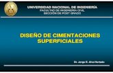 DISEÑO DE CIMENTACIONES SUPERFICIALES±o Cimentaciones Superficiales.pdf · diseÑo de cimentaciones superficiales diseÑo de cimentaciones superficiales dr. jorge e. alva hurtado