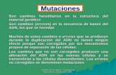 Mutacionesecaths1.s3.amazonaws.com/geneticaveterinaria/922328529...Se define como mutón al nucleótido que es el elemento alterable más pequeño en el ADN Mediante las mutaciones