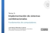 Tema 3: Implementación de sistemas combinacionales · 3 FC tema 3: Implementación de sistemas combinacionales versión 12/09/14 Dispositivo que realiza físicamenteuna función