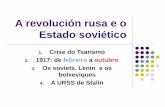A revolución rusa e o Estado soviético - dolores.eira.esdolores.eira.es/wp-content/uploads/2014/05/RevRusa2... · 1. A crise do Tsarismo Rusia no inicio do século XX: O máis extenso