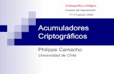 Plan Conceptos básicos Motivación Construccionespcamacho/presentations/uruguay08.pdf · xe = y mod N Strong RSA => RSA => Factoring. Construcciones One-way Accumulators [BenMa94]