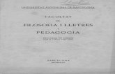 I PEDAGOGIA - diposit.ub.edudiposit.ub.edu/dspace/bitstream/2445/63826/1/UAB_Fac_Filosofia... · universitat autonoma de barcelona facultat de filosofia 1 lletres i pedagogia programa