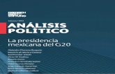 La presidencia mexicana del G20 - library.fes.delibrary.fes.de/pdf-files/bueros/mexiko/09022.pdf · La presidencia mexicana del G20 Zirahuén Villamar 9. La Gobernanza Económica