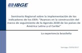 América Latina y el Caribe” - cepal.org · El Instituto Brasileiro de Geografia e Estatística - IBGE cree que el trabajo de construcción, global, regional y nacional, de los