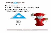 Hidrante COLUMNA HÚMEDA UNE EN 14384 “CALIFORNIA · 1.DESCRIPCIÓN DEL PRODUCTO El hidrante de columna húmeda modelo “CALIFORNIA se fabrica en los diámetros de conexión de