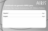 Español Pág. 1 - airissupport.com Asociados/TELEFONIA/TM60Q/FAQ... · cumplen con la Norma Iso 9241-307 Clase II) 5.- En caso de que aIRIs repare o sustituya el producto, el producto
