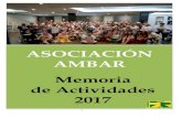 ASOCIACIÓN AMBAR Memoria de Actividades 2017 · ANEXO II: CALENDARIO DE ACTIVIDADES ÍNDICE A A SOCIACIÓN AMBAR ÁREA DE SERVIZOS ... activa e o emprego. 9 ... maioritariamente