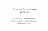 Cinética Enzimática e Inhibición - dipa.unison.mx · Cinética Enzimática e Inhibición Dr. José Luis Cárdenas López Enzimas de Productos Marinos Semestre 2014-1