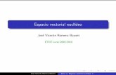 Espacio vectorial euclídeo - personales.upv.espersonales.upv.es/jromero1/tema5asp.pdf · Introducci on u Hj 6HH U? V U w v f(x) ˇ a 0 2 + n å k=1 a k coskx +b ksenkx Jos e Vicente