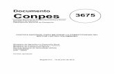Documento Conpes 33675 · 2 Resumen El presente documento describe la política del Gobierno Nacional para mejorar la competitividad del sector lácteo colombiano, a partir del desarrollo