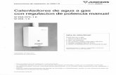 Calentadores de agua agas con regulacion de potencia .con regulacion de potencia manual W 250/275-1