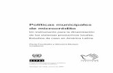Políticas municipales de microcrédito - UNDMP · oportunidades para la gestión de servicios urbanos” (ITA/02/047). 89 Diseño de portada: Álvaro Muñoz Publicación de las Naciones
