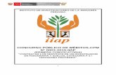CONCURSO PÚBLICO DE MÉRITOS-CPM Nº 0003-2015-IIAP · 2 Instituto de Investigaciones de la Amazonía Peruana - IIAP BASES DEL CONCURSO PUBLICO DE MERITOS CPM Nº 0003-2015-IIAP