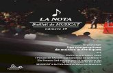 LA NOTA - musicat.cat · d’ensenyament musical de Catalunya. La segona sessió de debat va estar dedicada a les polítiques culturals del sector musical en el món local i es va
