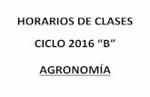 AGRONOMÍA - cucsur.udg.mxcucsur.udg.mx/sites/default/files/horarios_agronomia_2016-b.pdf · horario de la carrera de agronomÍa ciclo 2016 “” primer ciclo aula u – 16 materia/profesor