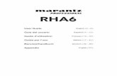 User Guide Guía del usuario Español ( 7 – 11 ) · Guía del usuario (Español) Introducción ¡Gracias por adquirir el RHA6 Marantz Professional! El RHA6 es un mezclador y amplificador