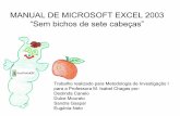 Manual MICROSOFT EXCEL 2003 - educ.fc.ul.pt · MICROSOFT EXCEL 2003 Aceder ao Microsoft Excel À semelhança do que acontece no Word também se pode chegar ao Excel através: - do