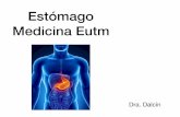 Estómago Medicina Eutm · • Órgano hueco, peritonizado, perteneciente al sistema digestivo • Dilatación tubo digestivo • Digestión alimentos • Transporte alimentos desde