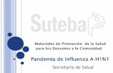 Pandemia de Influenza A H1N1 - suteba.org.arh1n1... · Virus Influenza A H1N1 La caracterización se hace por el tipo de Hemaglutinina y Neuraminidasa que poseen, ambas proteínas