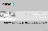 Presentación de serviciosgowservices.com/images/pdf/CV_GOWSM_Abr2018.pdf · cliente por seguir en la vanguardia, hacen que proveedores de productos y servicios ofrezcan mejores condiciones