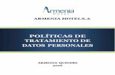 ARMENIA HOTEL S · 6 arm e nia ho t e l s. a capÍtulo 1: identificaciÓn del responsable del tratamiento de datos personales razÓn social: armenia hotel s.a