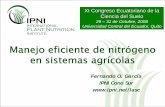 Manejo eficiente de nitrógeno en sistemas agrícolas - IPNIlacs.ipni.net/ipniweb/region/lacs.nsf/0... · Modelo de simulación ... (GDD>0) YP. 0. Mayo. Junio. Agosto. YP. N. Maiz.