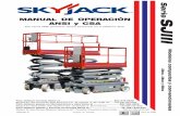 Serie MANUAL DE OPERACIÓN ANSI y CSA - skyjack.com · su plataforma aérea. Describe los componentes principales, las características estándar y opcionales, y los recordatorios