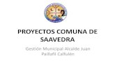 PROYECTOS COMUNA DE SAAVEDRA - Bienvenidosmunicipiodesaavedra.cl/.../2014/03/CARTERA-DE-PROYECTOS-FEBRERO.pdf · 1 motoniveladora 1 camion tolva ... gestión de 35 millones ... cartera