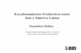 Encadenamientos Productivos entre Asia y América Latina · Danielken Molina Encadenamientos Productivos entre Asia y América Latina Departamento de Integración y Comercio Banco