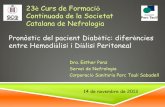Continuada de la Societat Catalana de Nefrologia Pronòstic ... · GLUCOSA es malo para todos los peritoneos, pero, ¿es peor para el diabético? El uso de los nuevas sustancias osmóticos