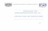 MANUAL DE ORGANIZACIÓN DE LA FACULTAD …pet-ciclotron.unam.mx/_documentos/fm/documentos/manual...MANUAL DE ORGANIZACIÓN DE LA FACULTAD DE MEDICINA 2017 Vigencia: Abril 2017 Página