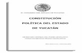 CONSTITUCIÓN POLÍTICA DEL ESTADO DE YUCATÁN · Los Poderes Públicos del Estado, establecerán en coordinación con la autoridades federales, las políticas públicas para proteger
