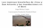 Las represas brasileñas de Jirau y San Antonio y las ... · ... Poder Judiciario Rondonia Llanura del Mamoré ... r e d e D i o s B e n i G u a p o r e Mamore M ... •Las represas
