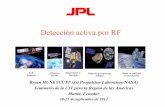 Detección activa por RF - itu.int · Sensores activos y definiciones de servicio Sensor activo: instrumento de medición en el servicio de exploración de la Tierra por satélite